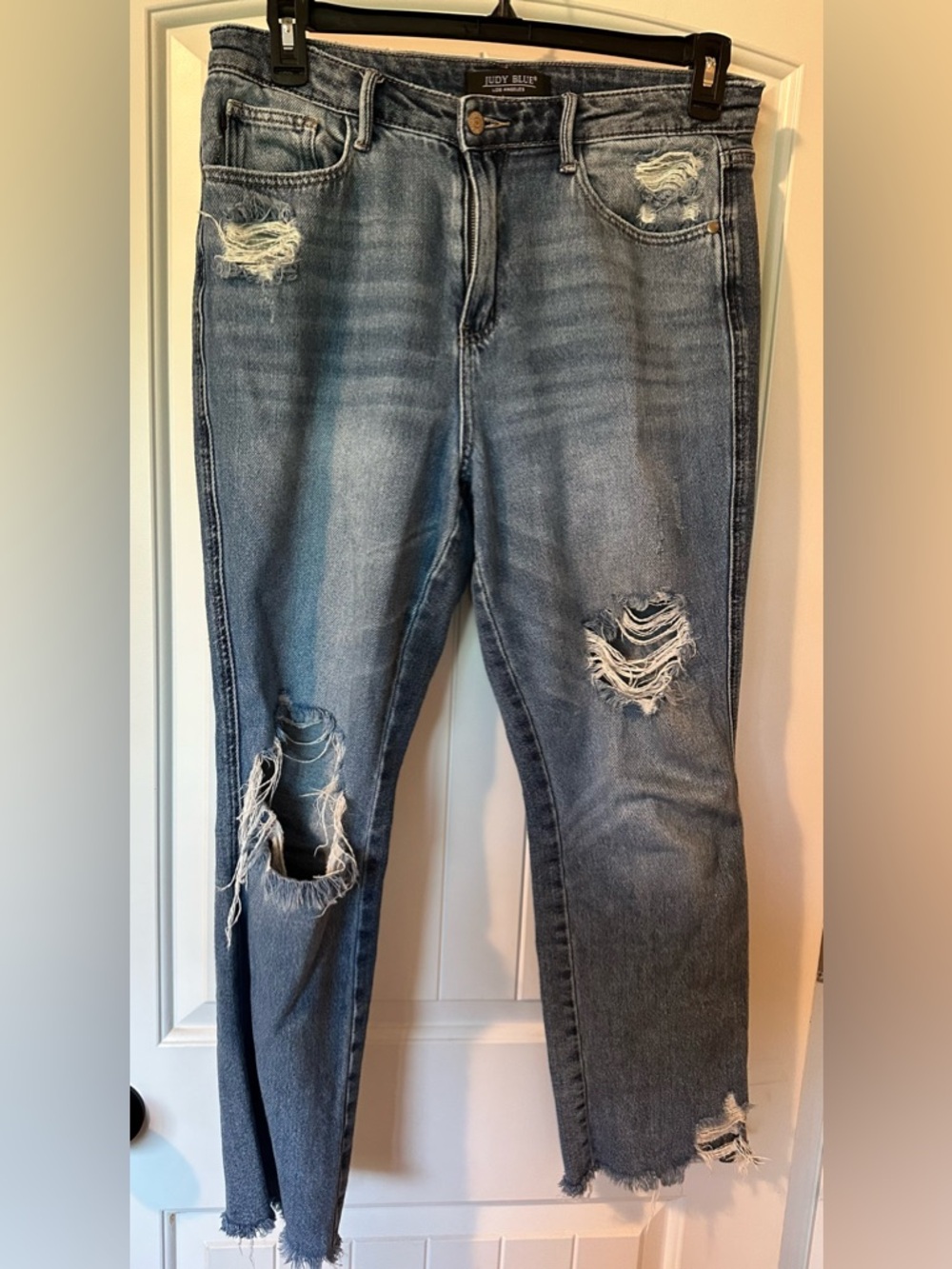 Judy Blue Women's Distressed Straight Leg Jeans - Size: 9|29